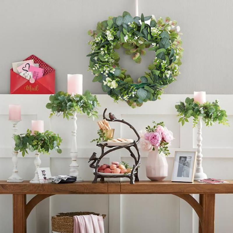 Christmas Wreath Fake - Eucalyptus Wreath Flowers Gifts DIY Christmas