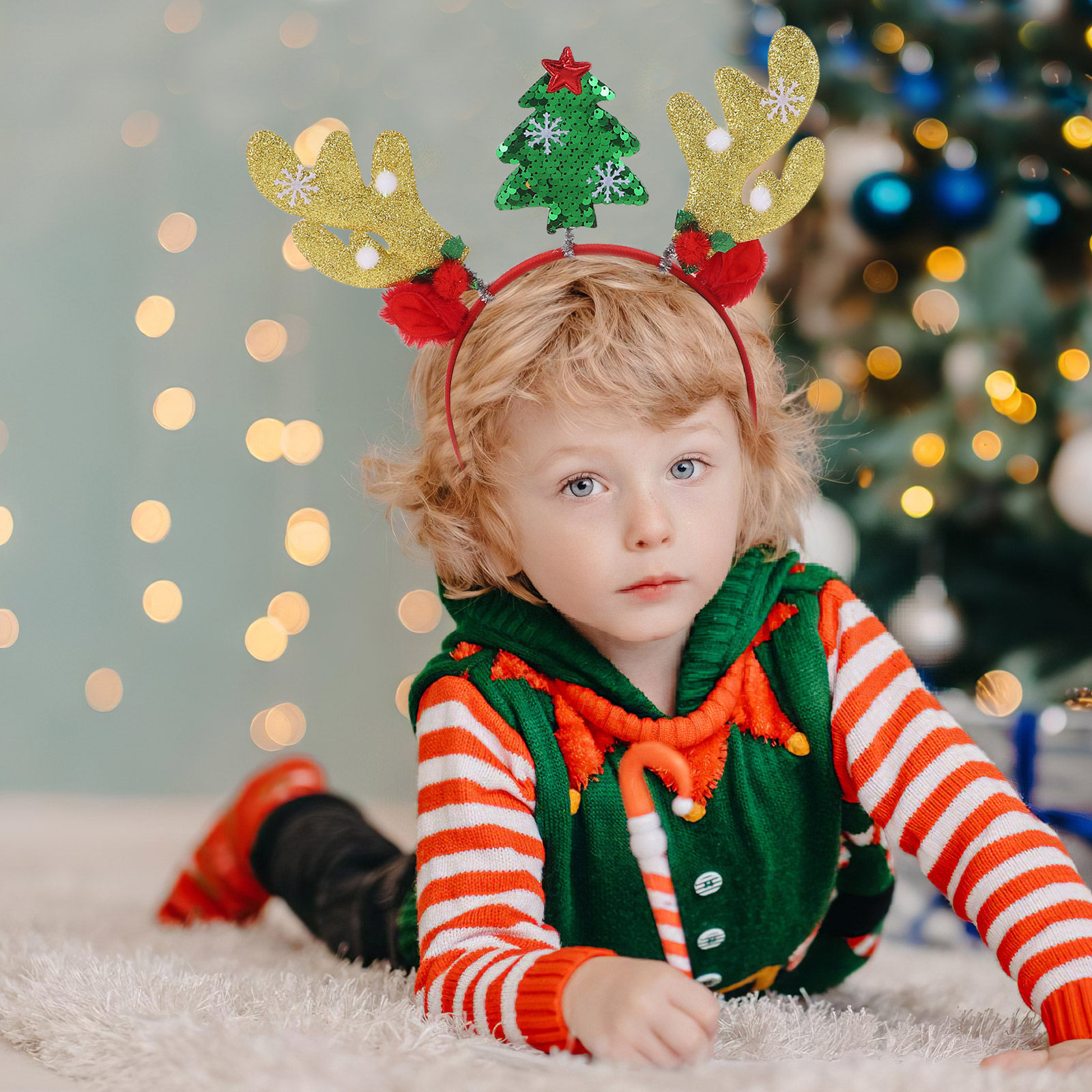 Reindeer Antlers Headband - 2Pcs Christmas Reindeer Antlers Headband Cute