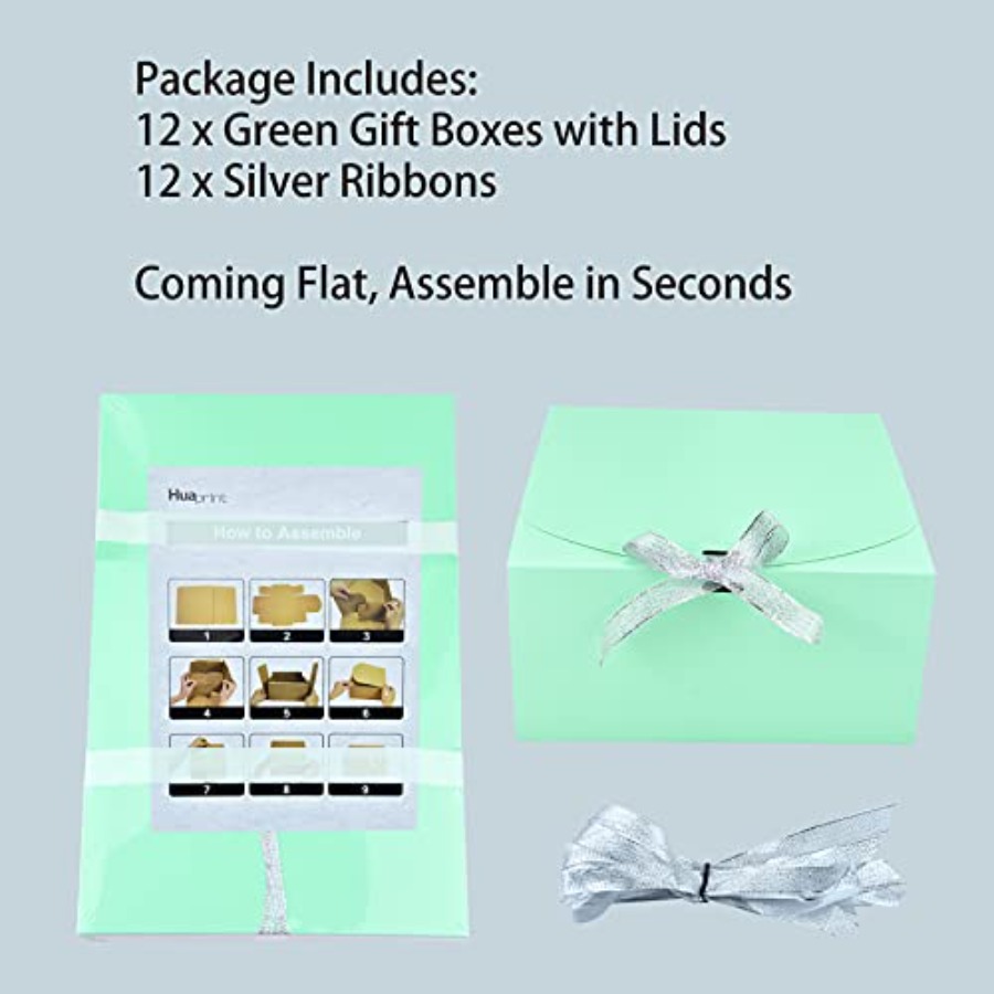 12 Sets Turquoise Green Gift B – Gift Box Wrap Set recenzja i cena