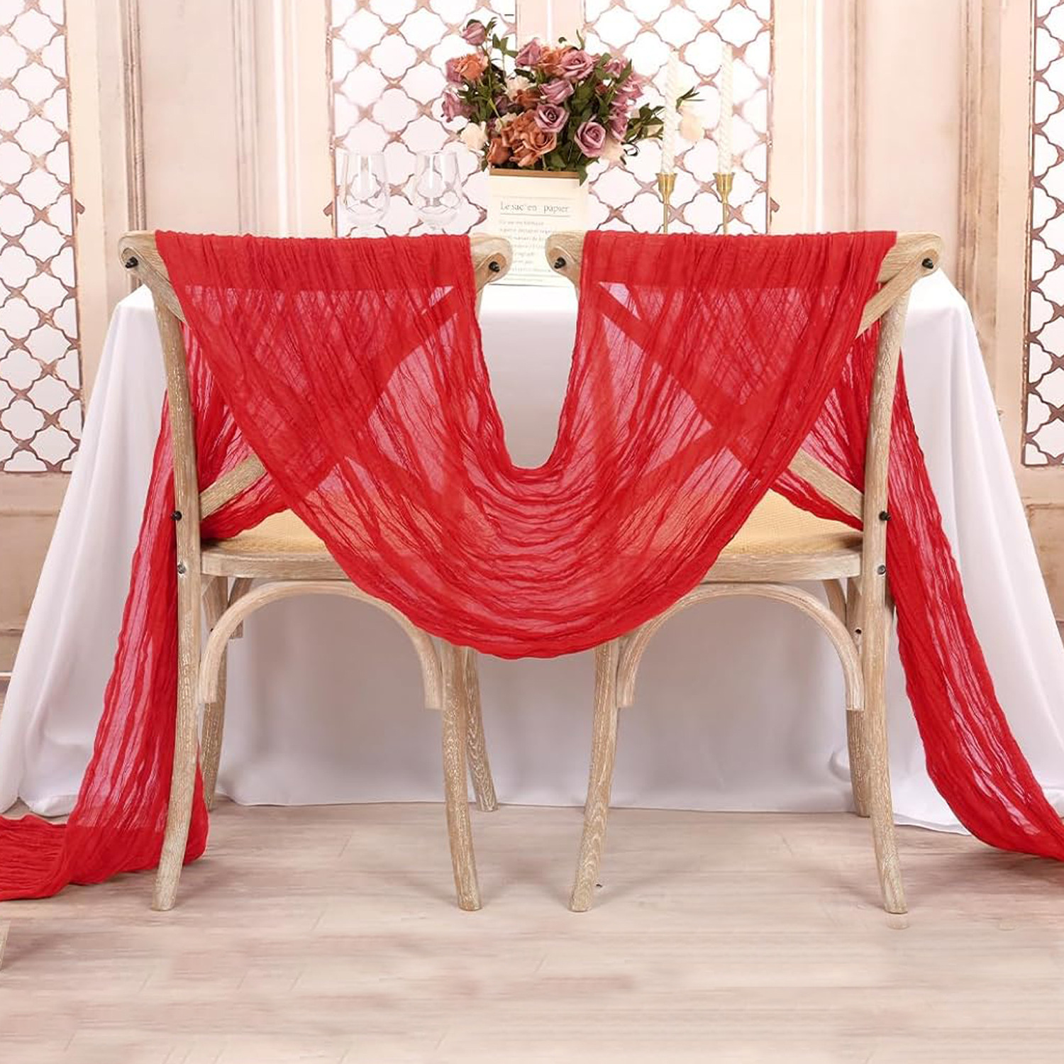 Red Table Runner Gauze Wedding – Christmas Table Runner recenzja i cena