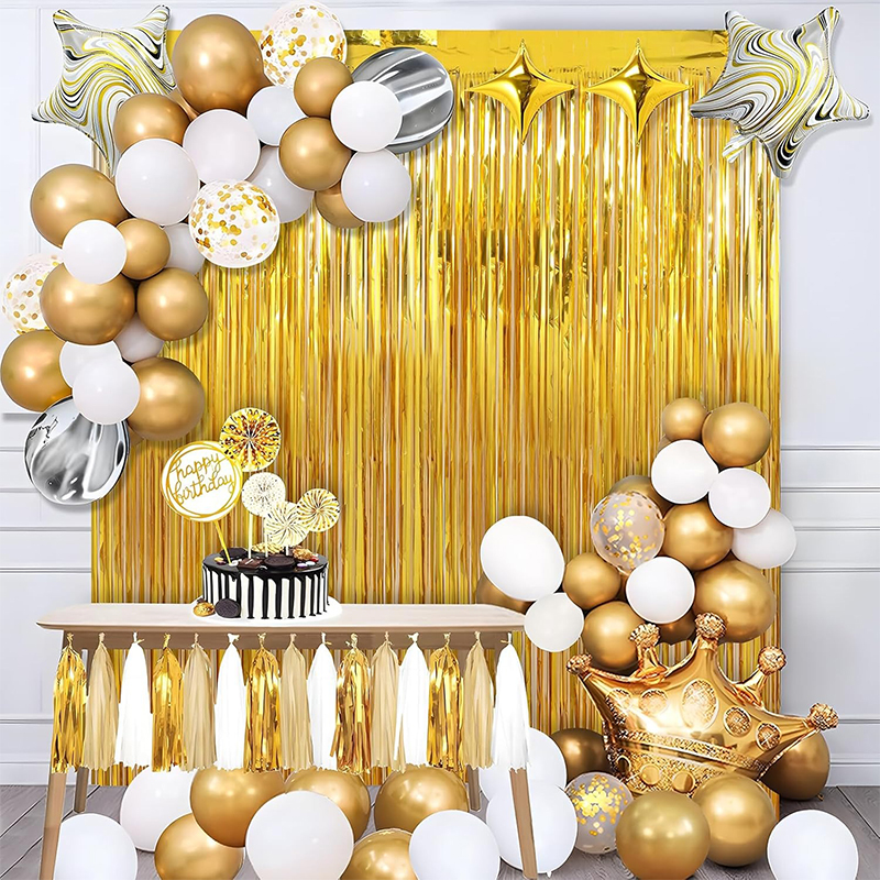 2M Glitter Gold Tinsel Fringe  – Tinsel Garland Decoration recenzja i cena