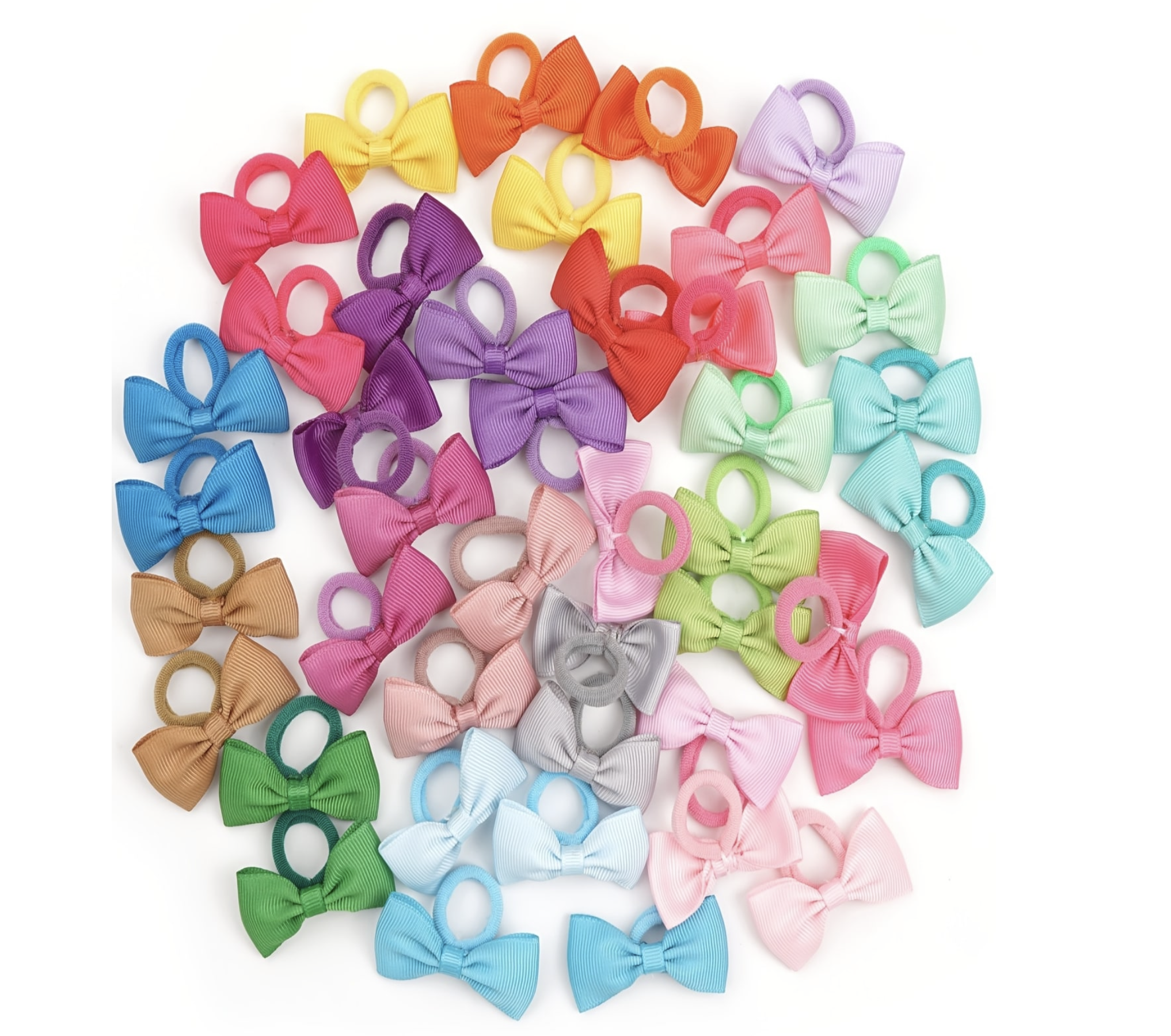 40/60/80 Baby Girls Hair Ties  – Ribbon Bow Gift recenzja i cena