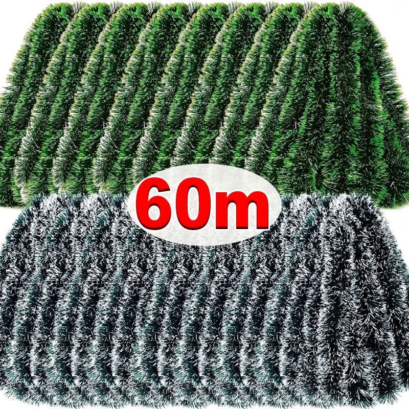 60/4m Christmas Tinsel Ribbons – Tinsel Garland Decoration recenzja i cena