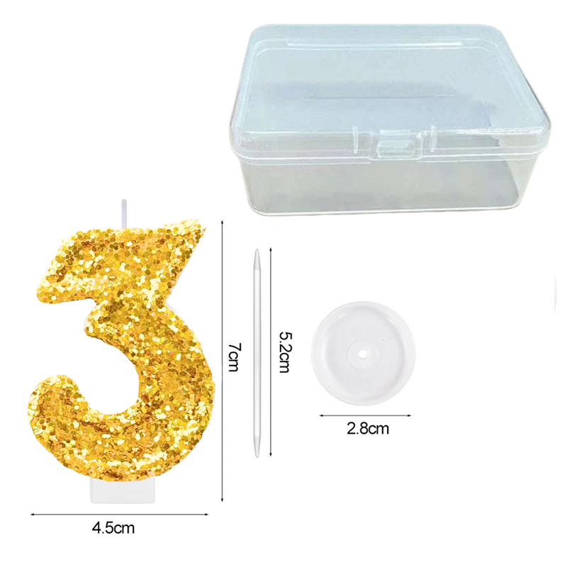 Digital Birthday Candle Gold C – Holiday Candle Set recenzja i cena