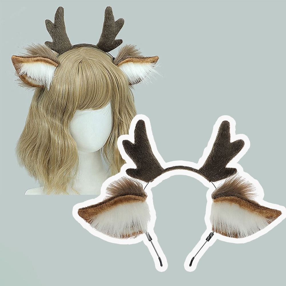 Unisex Deer Ears Reindeer Antl – Reindeer Antlers Headband recenzja i cena