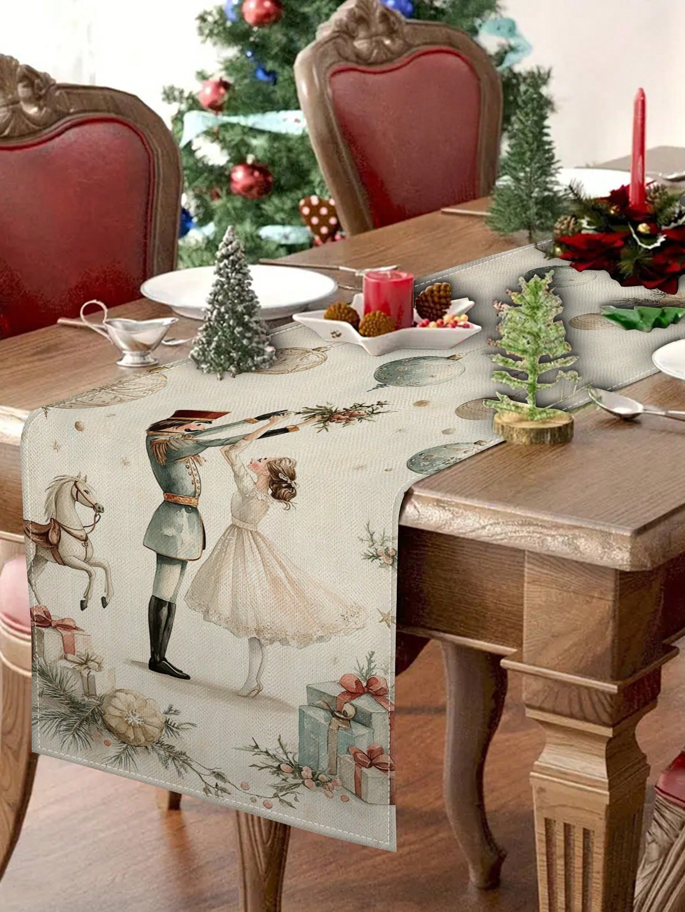 1pc Christmas Nutcracker & Bal – Christmas Table Runner recenzja i cena