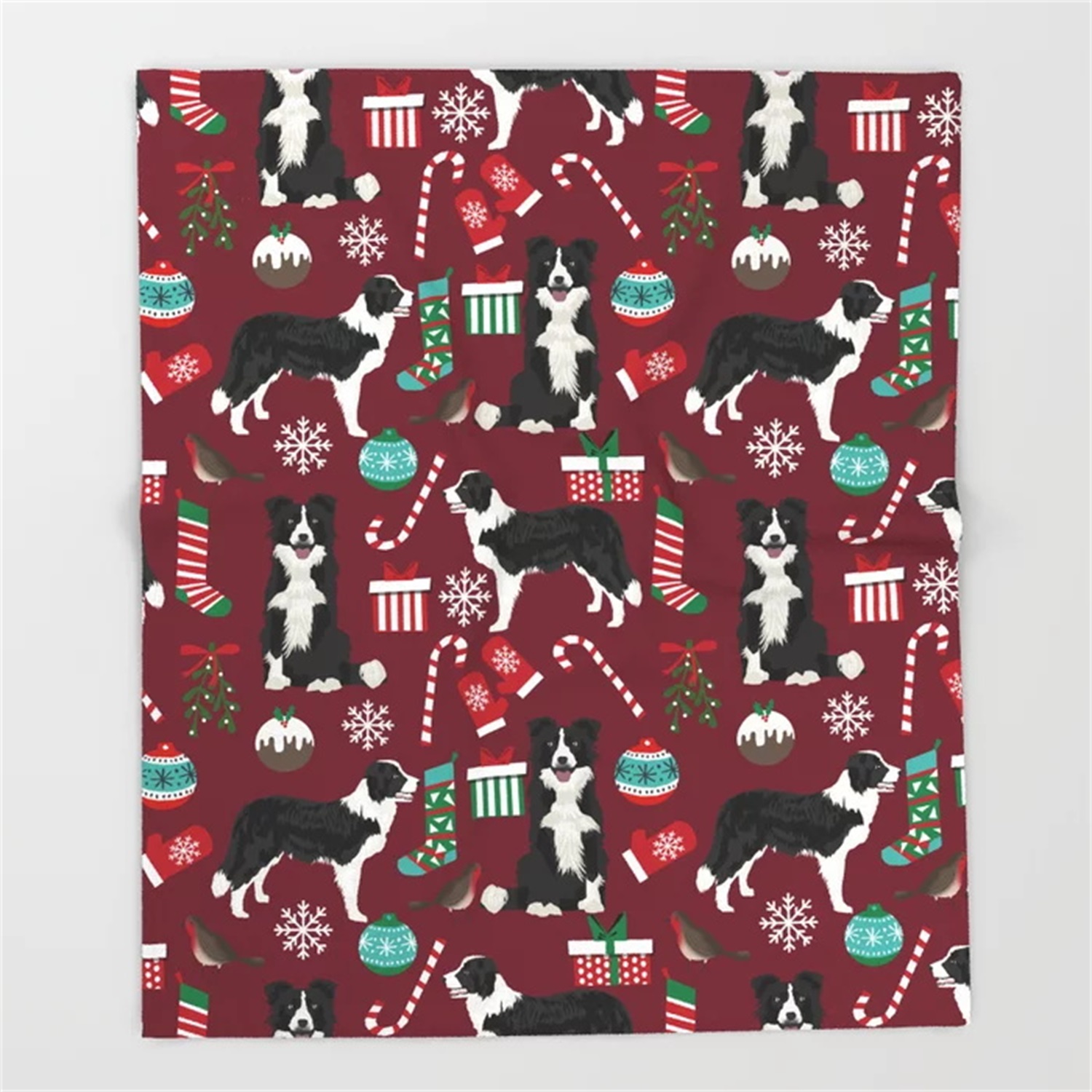 Border Collie Christmas Stocki – Christmas Throw Blanket recenzja i cena