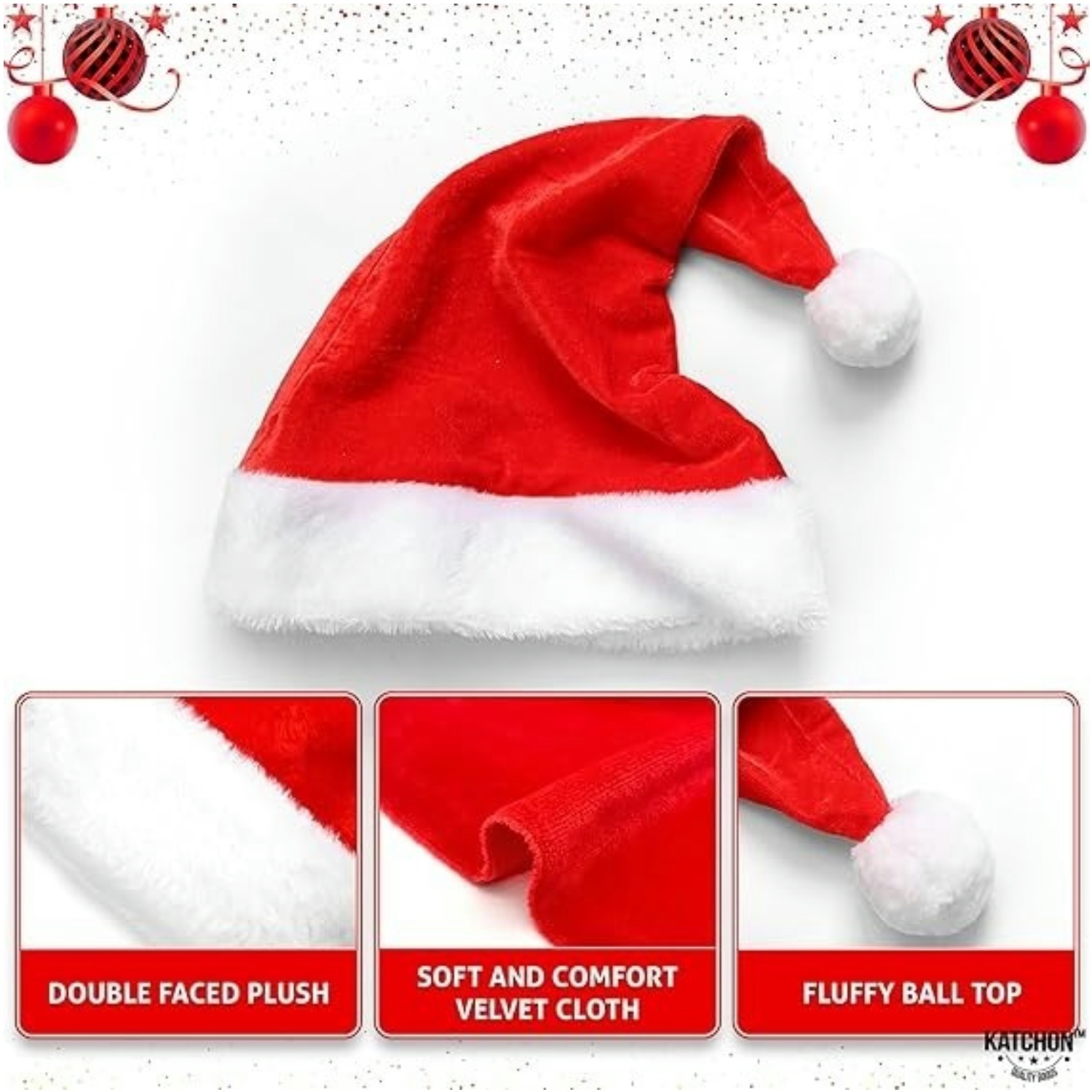 Fluffy Red Santa Hats Set with – Santa Hat Plush recenzja i cena