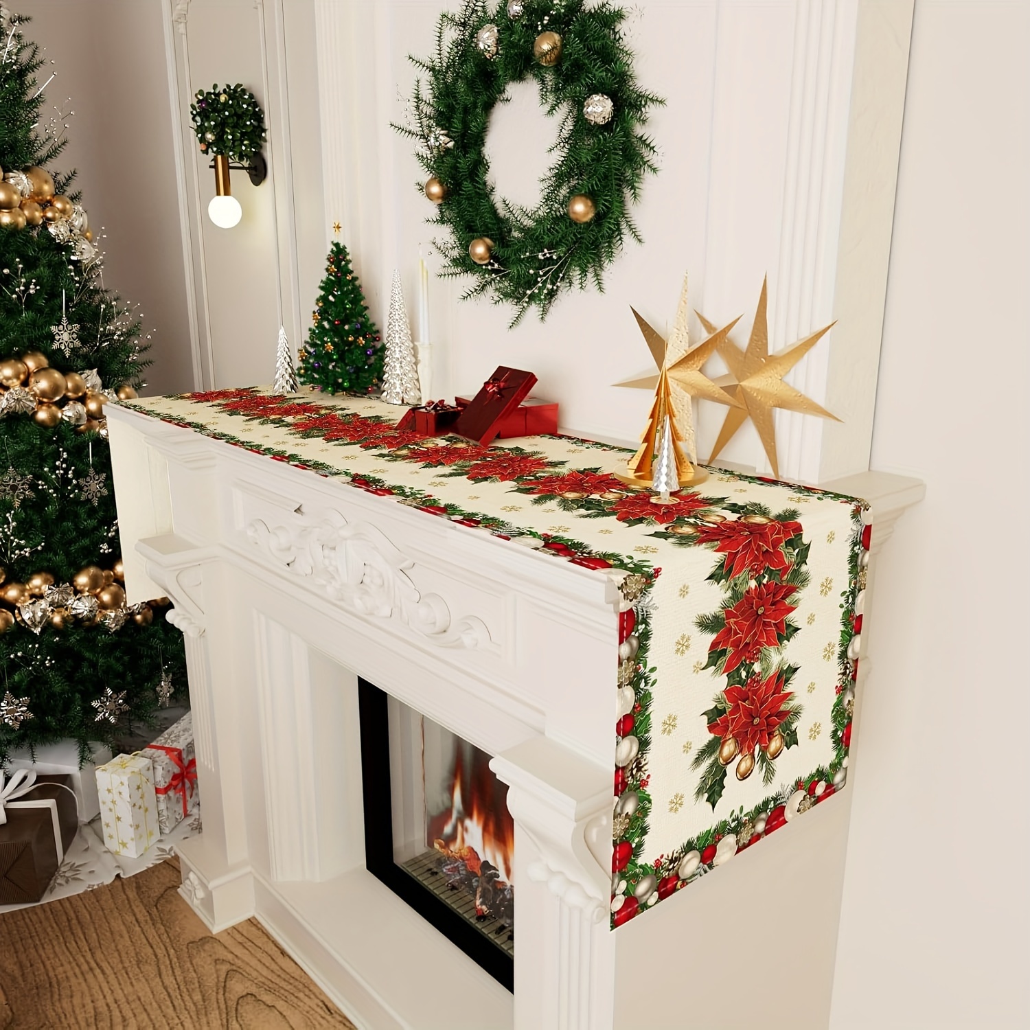 1pc Multi-Size Winter Floral T – Christmas Table Runner recenzja i cena