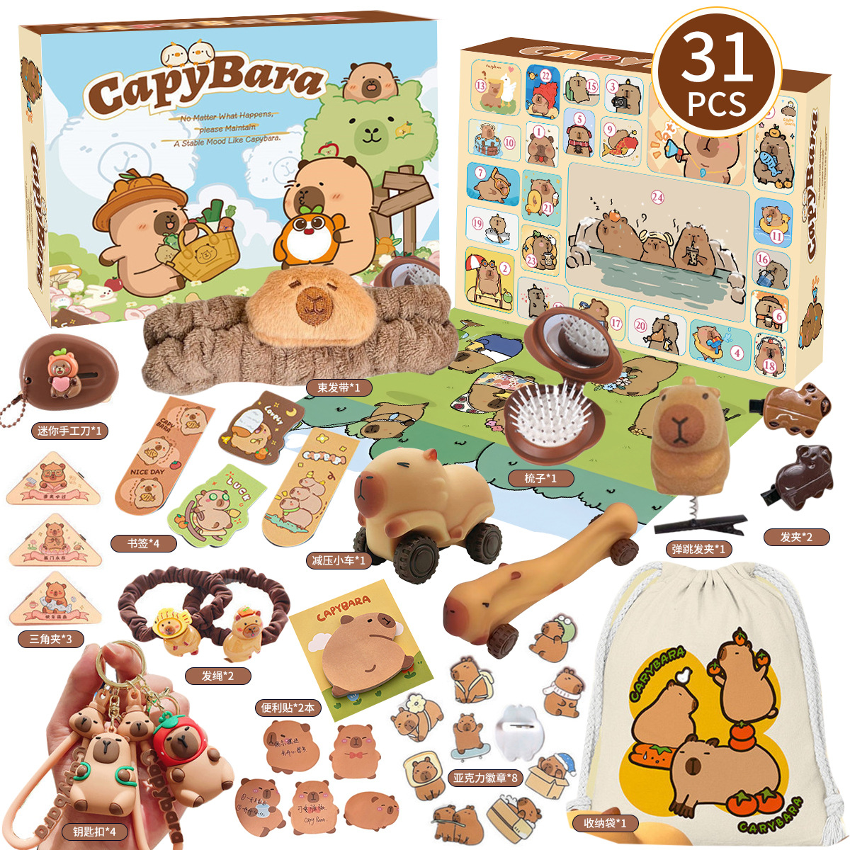 New Capybara Theme Christmas A – Advent Calendar Gift recenzja i cena