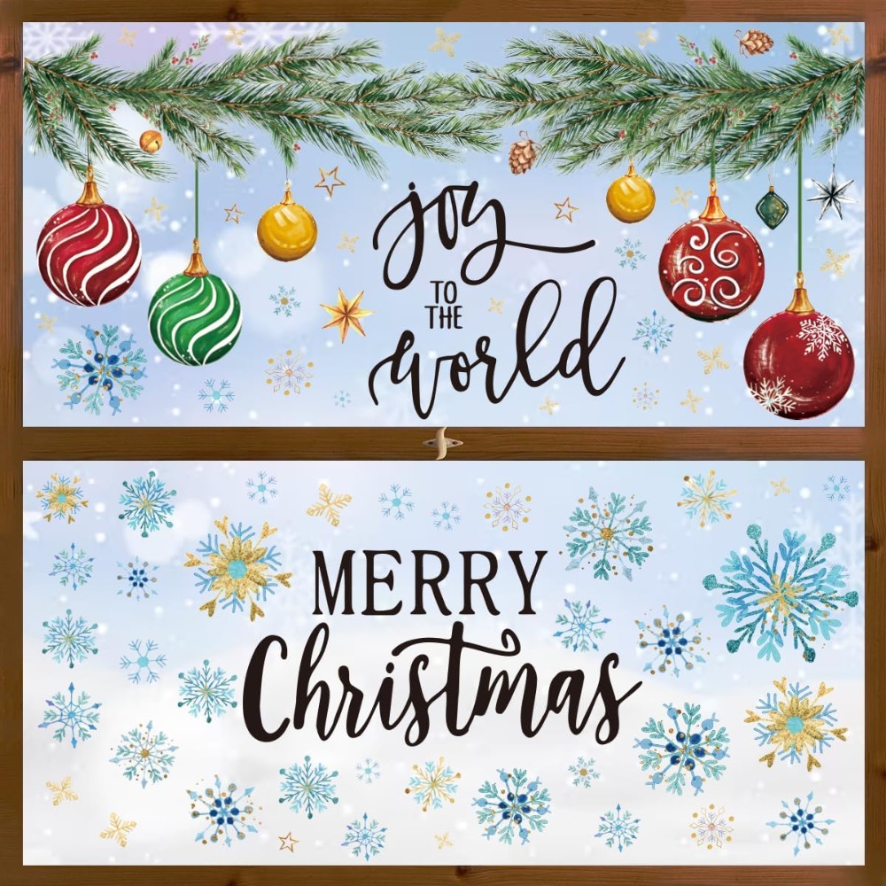 221 PCS Christmas Window Cling – Snowflake Window Decal recenzja i cena