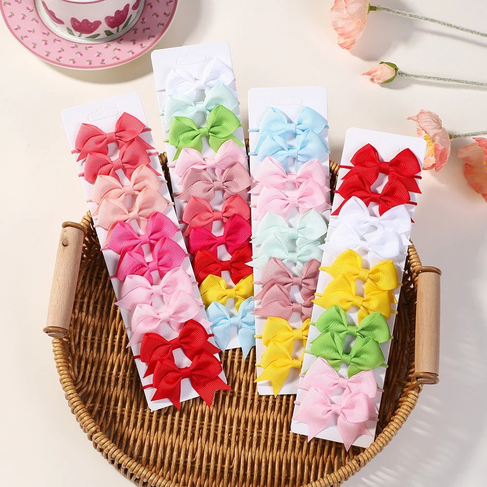 10Pcs Bows Elastic Hair rubber – Ribbon Bow Gift recenzja i cena
