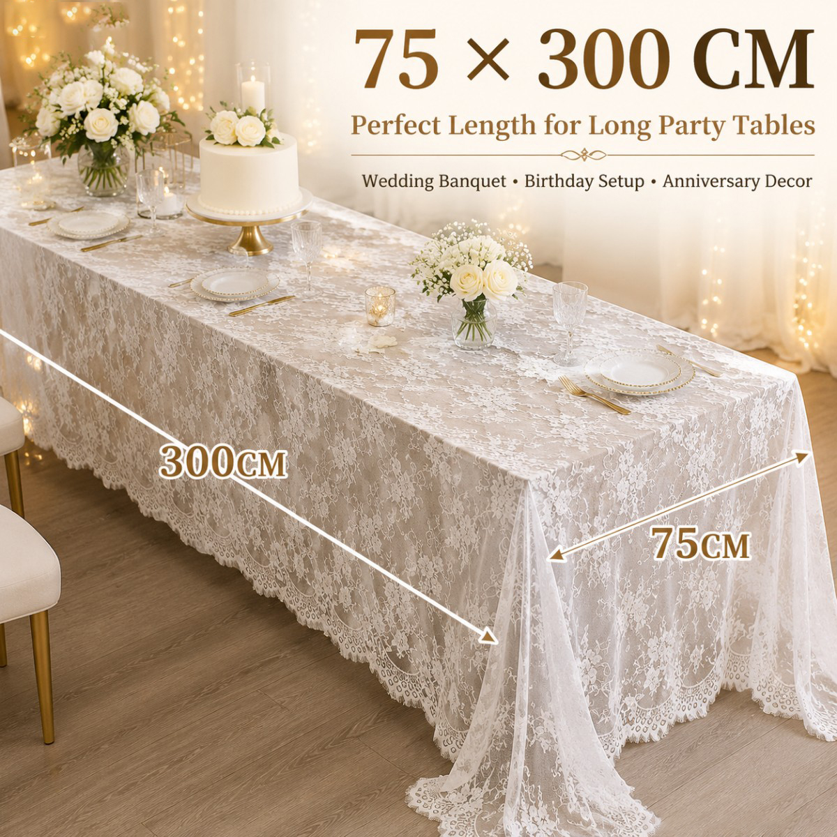 White Floral Lace Table Runner – Christmas Table Runner recenzja i cena