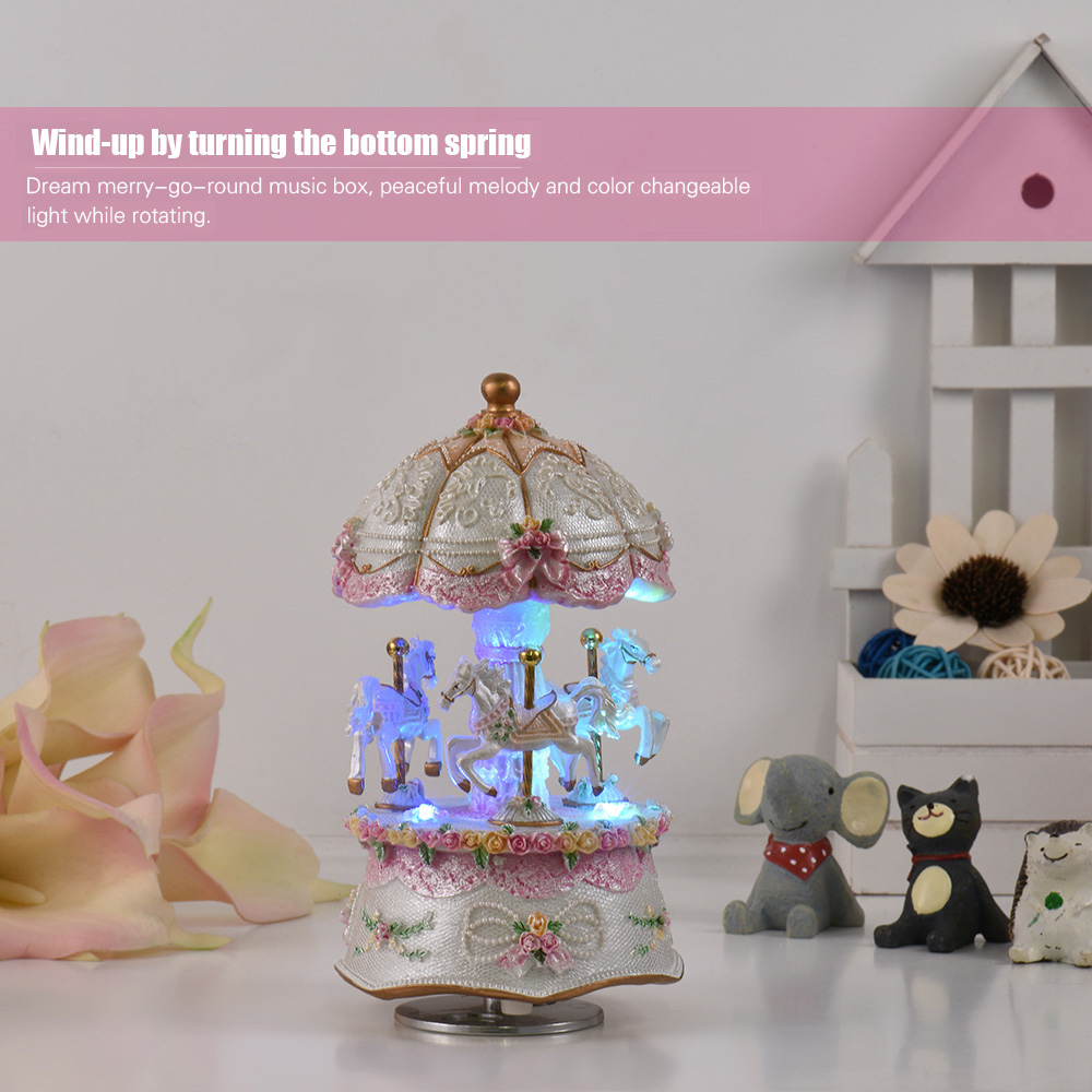 Luxury Dream 3-Horse Rotating  – Snow Globe Musical recenzja i cena