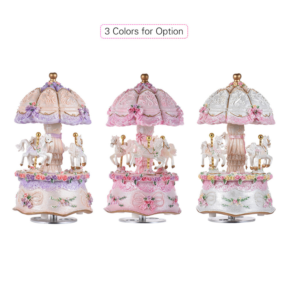 Luxury Dream 3-Horse Rotating  – Snow Globe Musical recenzja i cena
