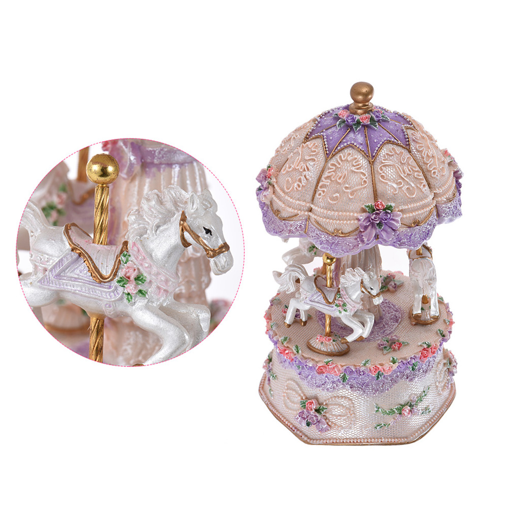 Luxury Dream 3-Horse Rotating  – Snow Globe Musical recenzja i cena