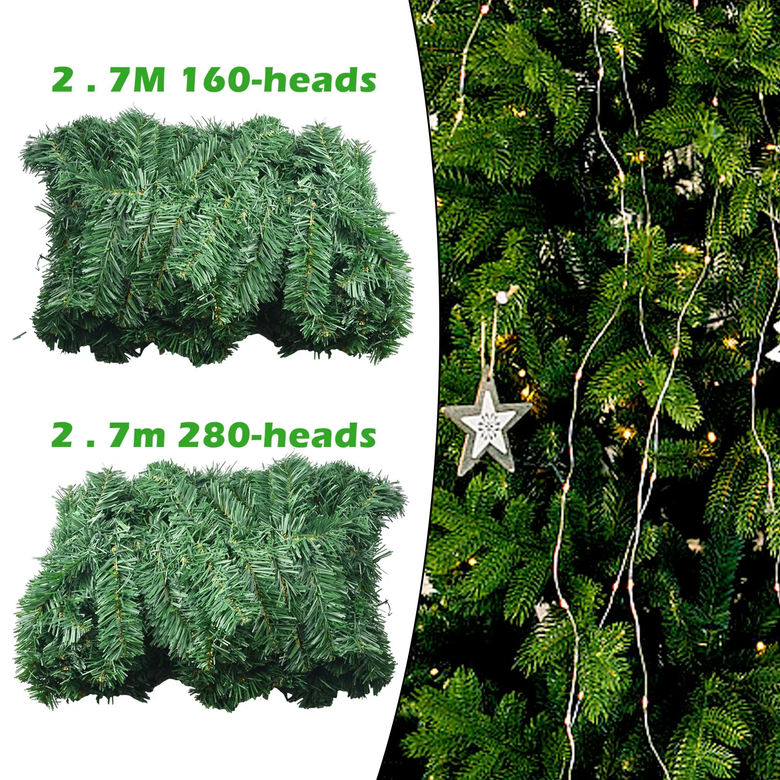 2.7M Artificial Green Christma – Christmas Wreath Fake recenzja i cena