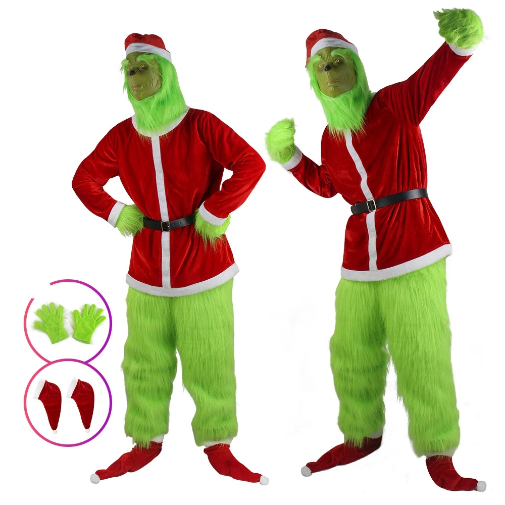 Merry Christmas Grinch Cosplay – Santa Hat Plush recenzja i cena