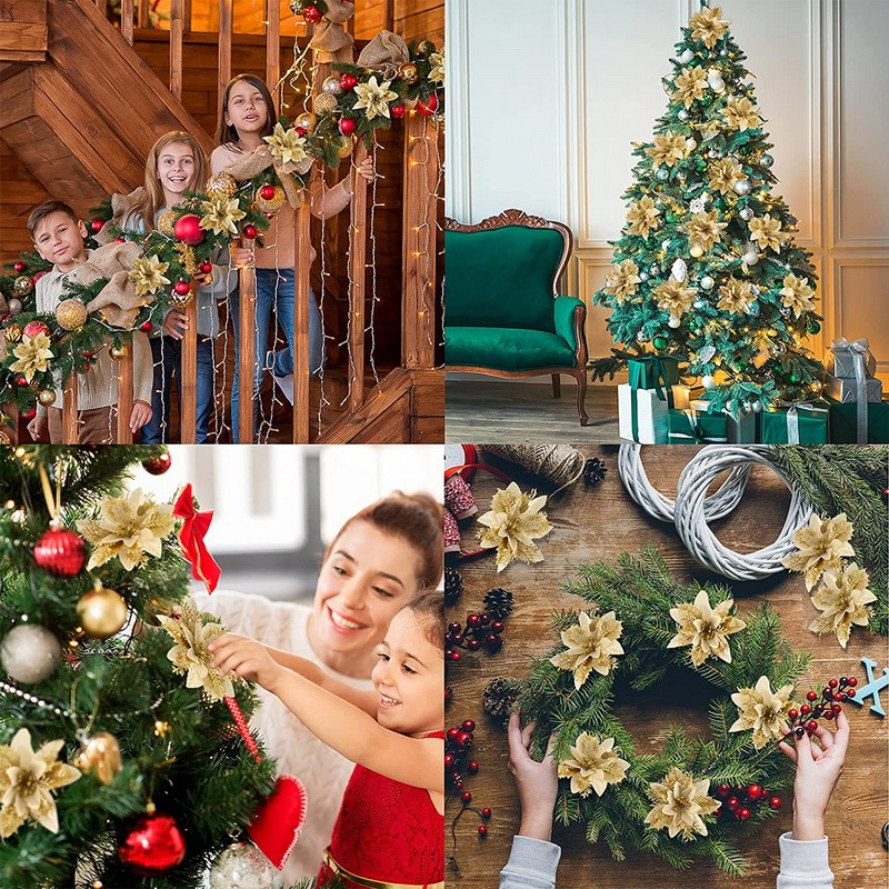 5PCS Christmas Flowers Christm – Christmas Tree Artificial recenzja i cena