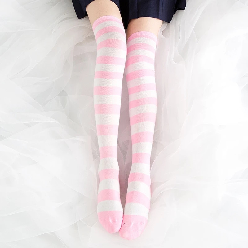 Cute Pink Blue Lolita Striped  – Christmas Stocking Hanging recenzja i cena