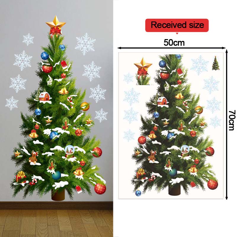 Christmas Tree Wall Stickers G – Snowflake Window Decal recenzja i cena