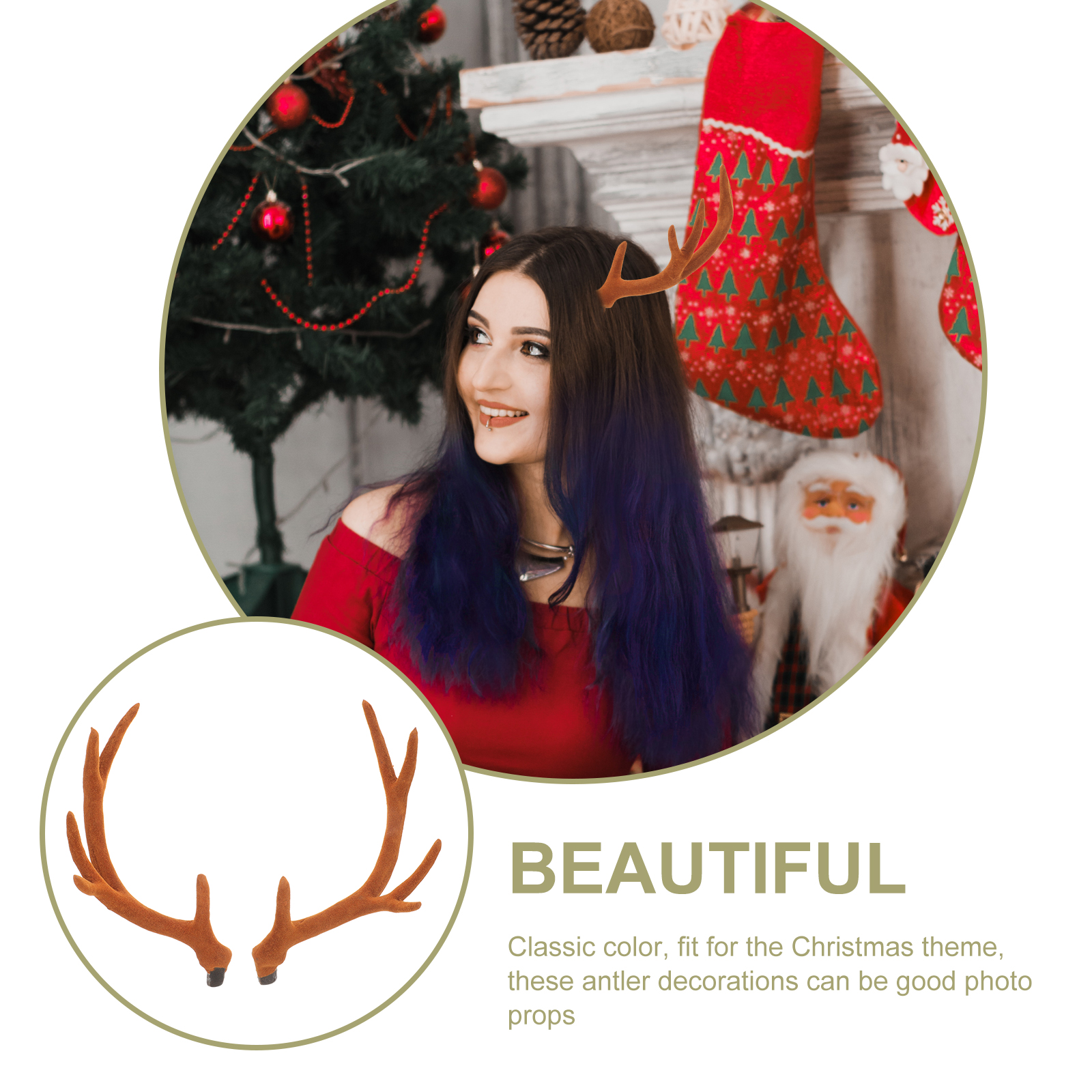 17CM Brown Reindeer Antlers Si – Reindeer Antlers Headband recenzja i cena