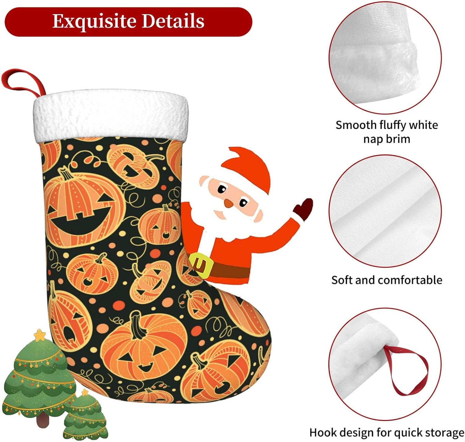 Halloween Pumpkin Christmas St – Christmas Stocking Hanging recenzja i cena