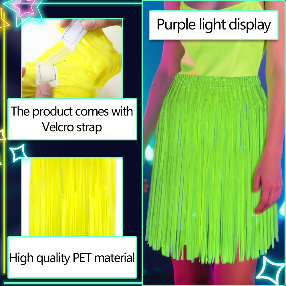 Neon Fluorescent Tinsel Skirt, – Tinsel Garland Decoration recenzja i cena