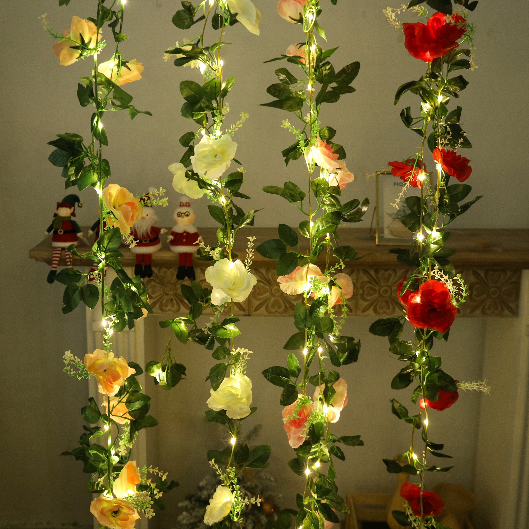 Rose LED Vine Light String Art – Christmas Wreath Fake recenzja i cena
