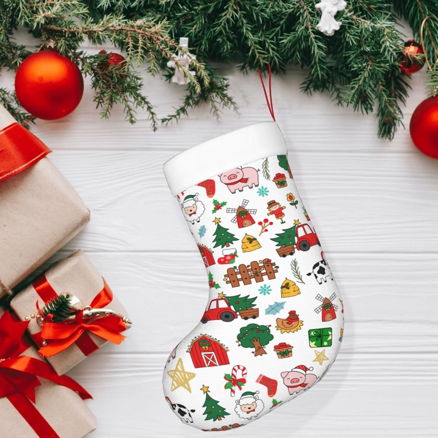 Farm Animals Christmas Stockin – Christmas Stocking Hanging recenzja i cena