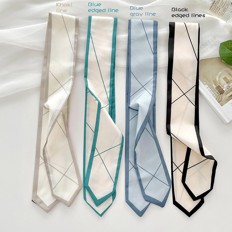 Versatile silk scarf, thin, lo – Ribbon Bow Gift recenzja i cena