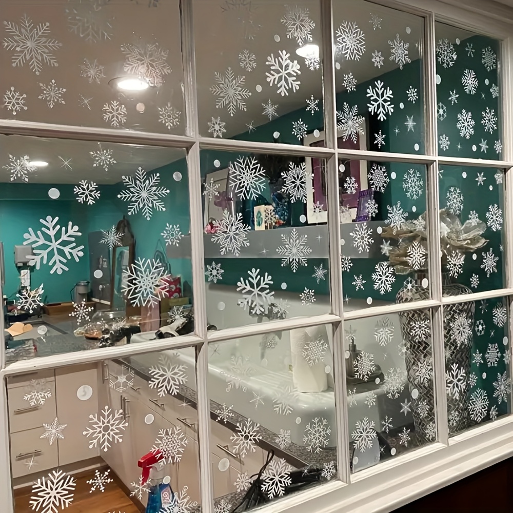 137Pcs Winter Snowflake Static – Snowflake Window Decal recenzja i cena