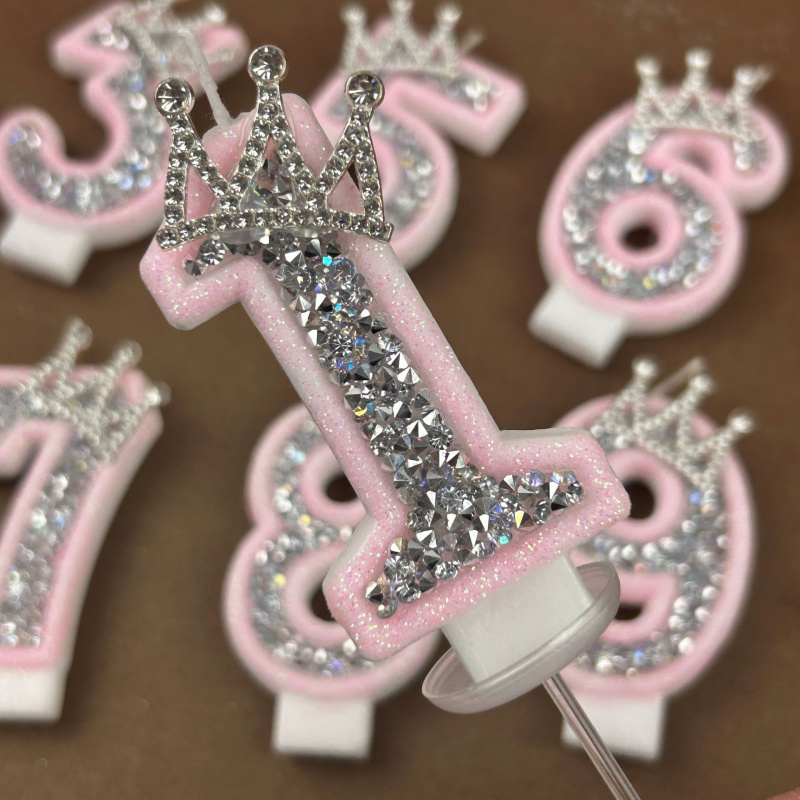 Digital Candles 0-9 Pink Silve – Holiday Candle Set recenzja i cena