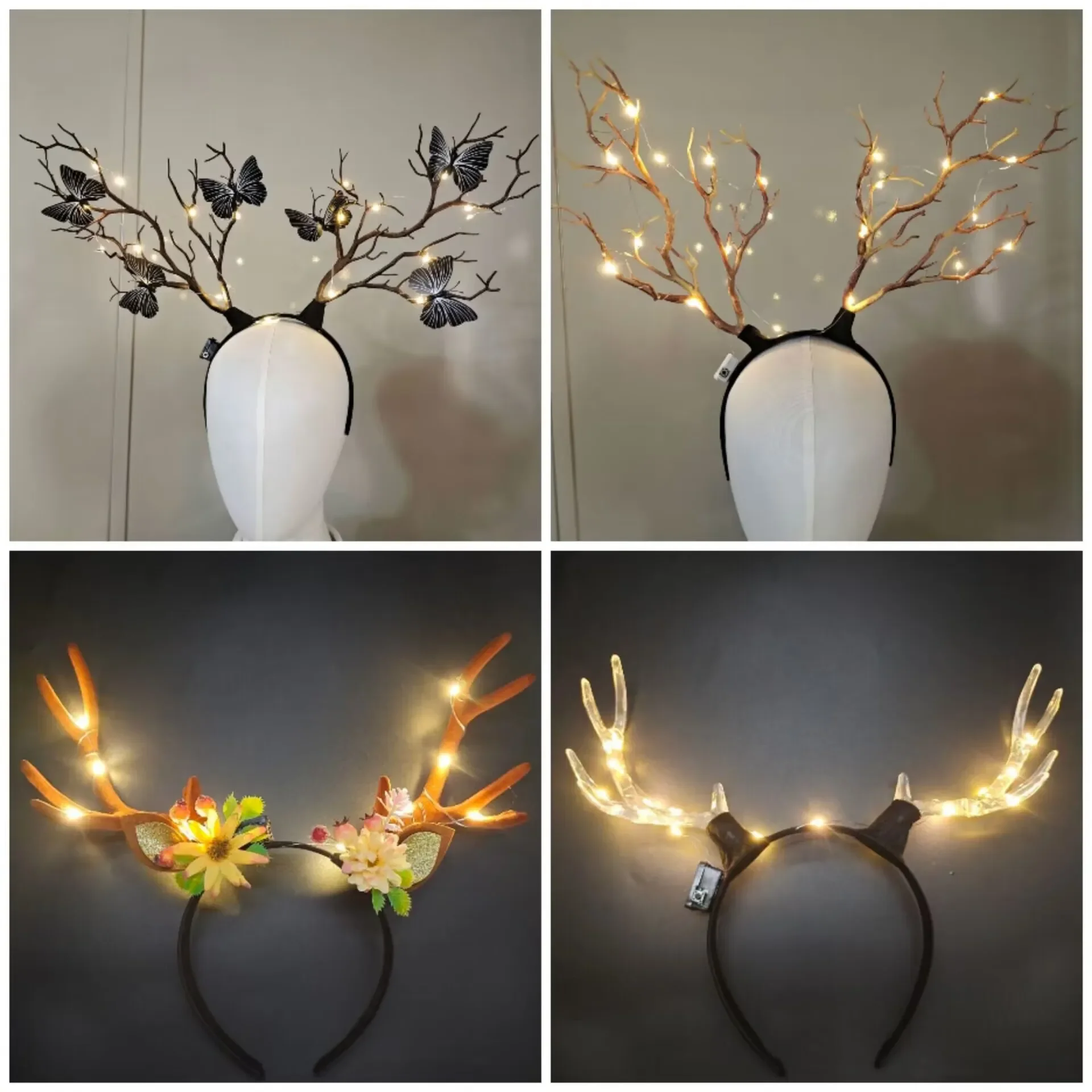 Women Girls Light Up Glowing R – Reindeer Antlers Headband recenzja i cena