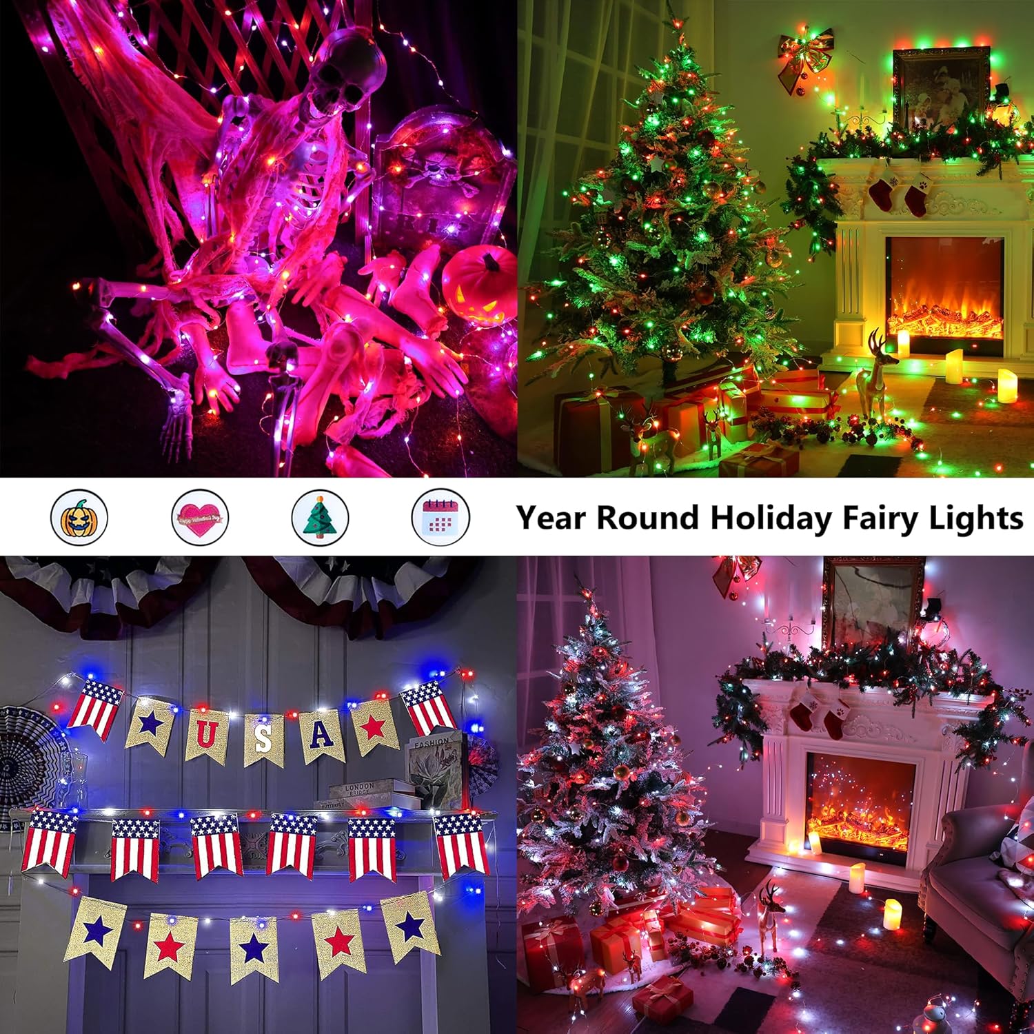 33ft 100 LED Red White Blue Fa – Led Fairy String Lights recenzja i cena