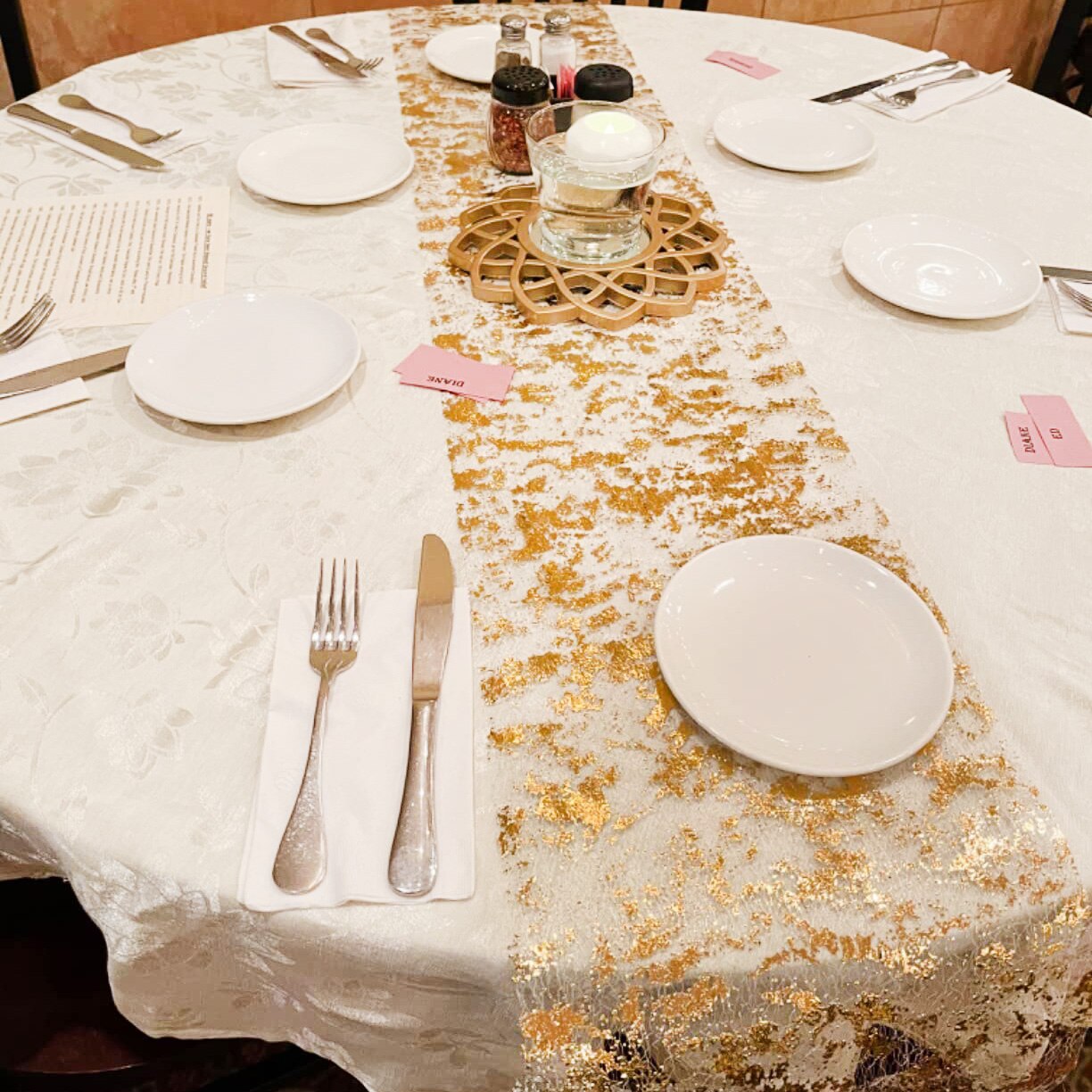 Sparkle Metallic Gold Thin Tab – Christmas Table Runner recenzja i cena