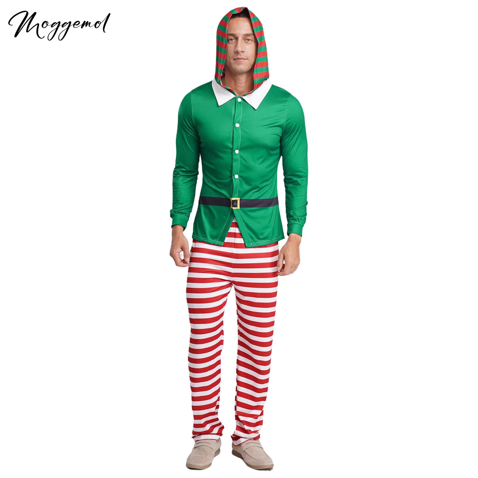 Mens Christmas Elf Pajamas Par – Elf Costume Christmas recenzja i cena