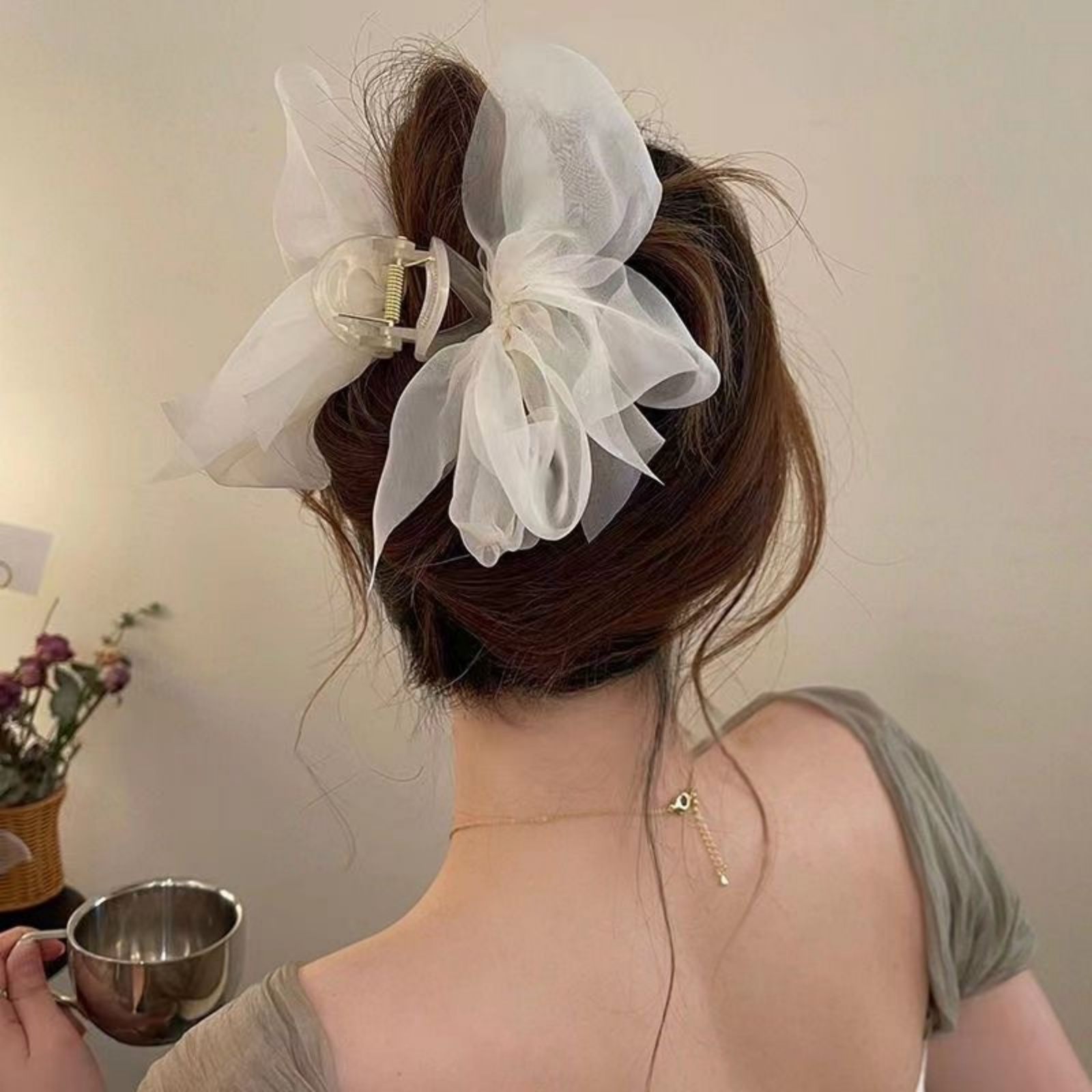 1PCFashion Mesh Tulle Large Bo – Ribbon Bow Gift recenzja i cena