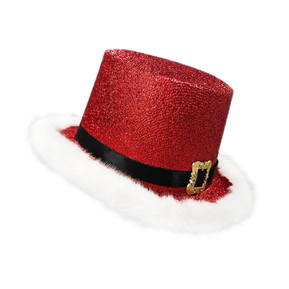 Santa Claus Cap  Shiny Glitter – Santa Hat Plush recenzja i cena