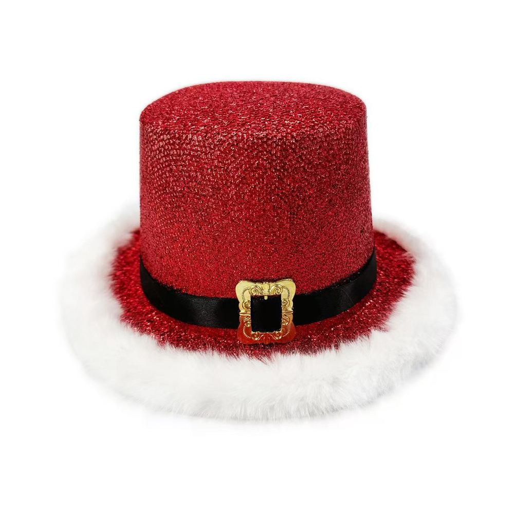 Santa Claus Cap  Shiny Glitter – Santa Hat Plush recenzja i cena