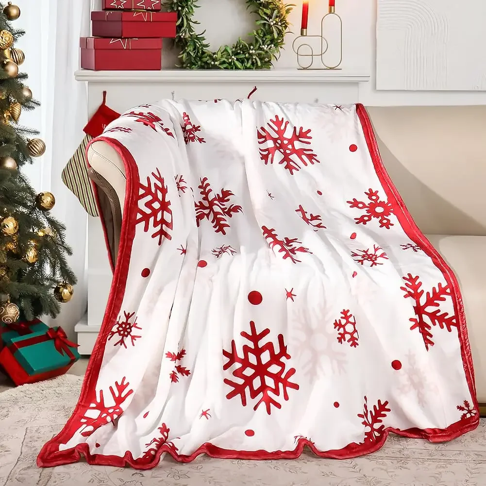 Red Snowflake Blanket Super So – Christmas Throw Blanket recenzja i cena