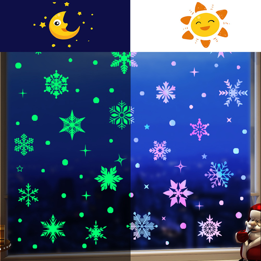 Colorful Luminous Snowflakes W – Snowflake Window Decal recenzja i cena