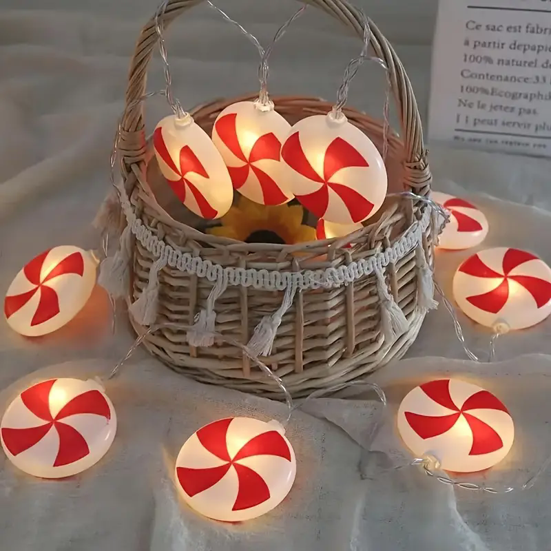 6m 40 LEDS Festive Candy Cane  – Led Fairy String Lights recenzja i cena