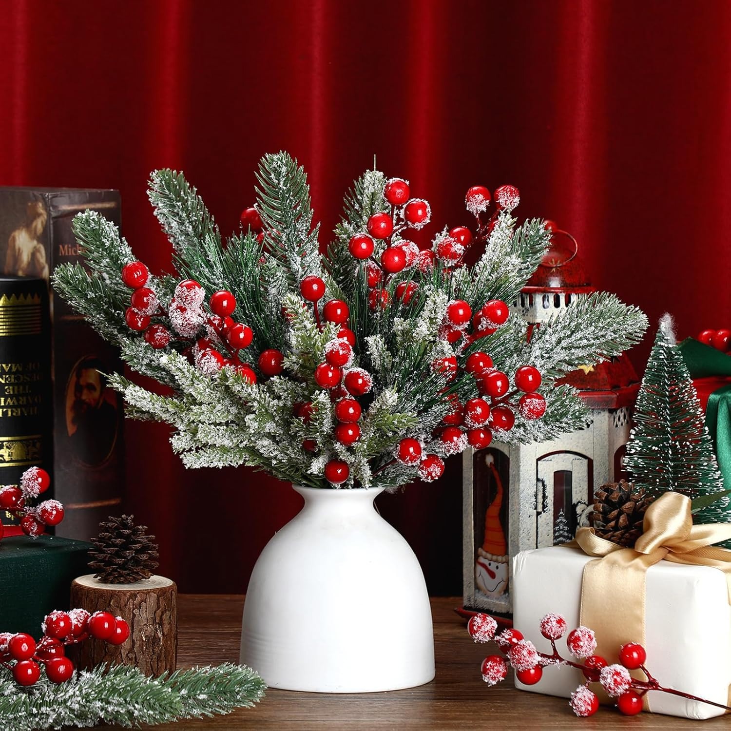 Artificial Snow White Pine Bra – Christmas Wreath Fake recenzja i cena