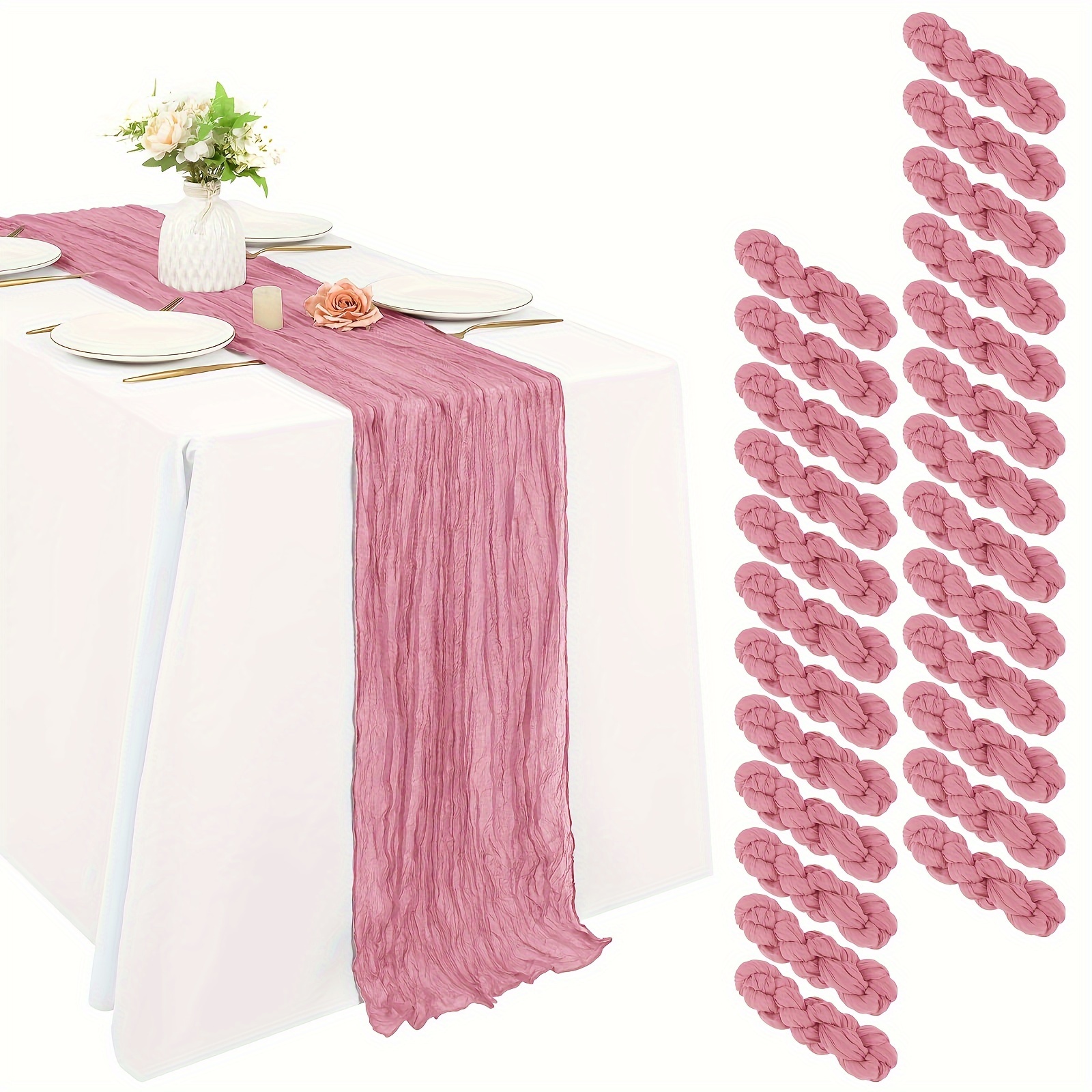 Of 25 Black Cheesecloth Table  – Christmas Table Runner recenzja i cena