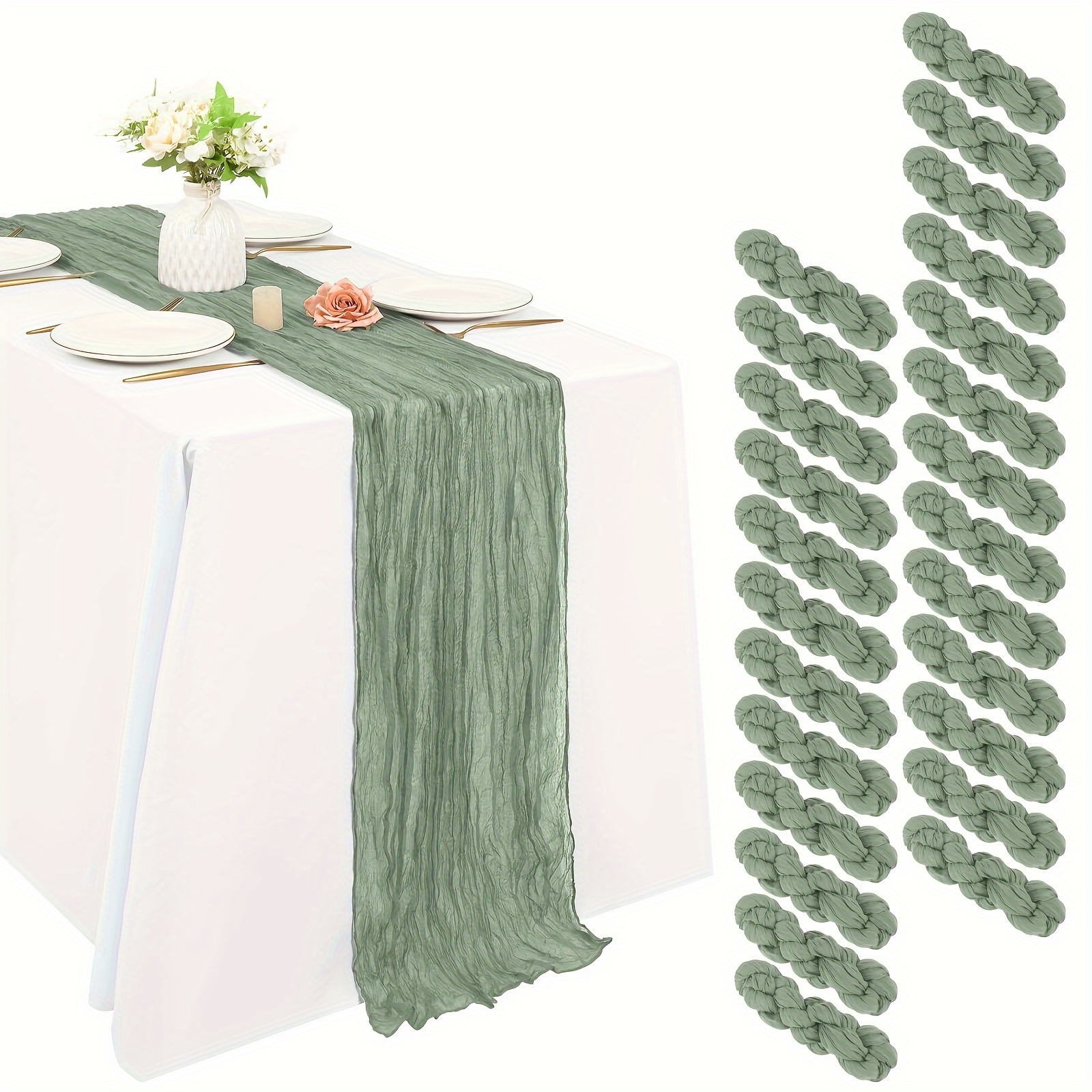 Of 25 Black Cheesecloth Table  – Christmas Table Runner recenzja i cena