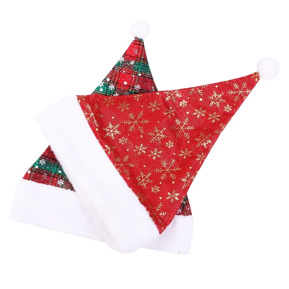 Thick Christmas Hat Red Checke – Santa Hat Plush recenzja i cena