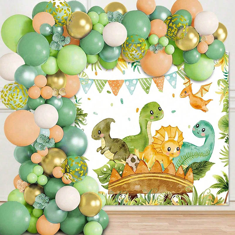 Dinosaur Balloon Set Arch for  – Tinsel Garland Decoration recenzja i cena