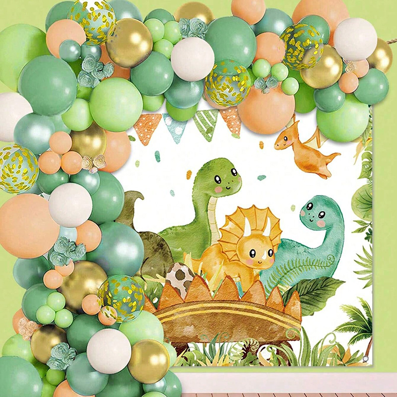 Dinosaur Balloon Set Arch for  – Tinsel Garland Decoration recenzja i cena