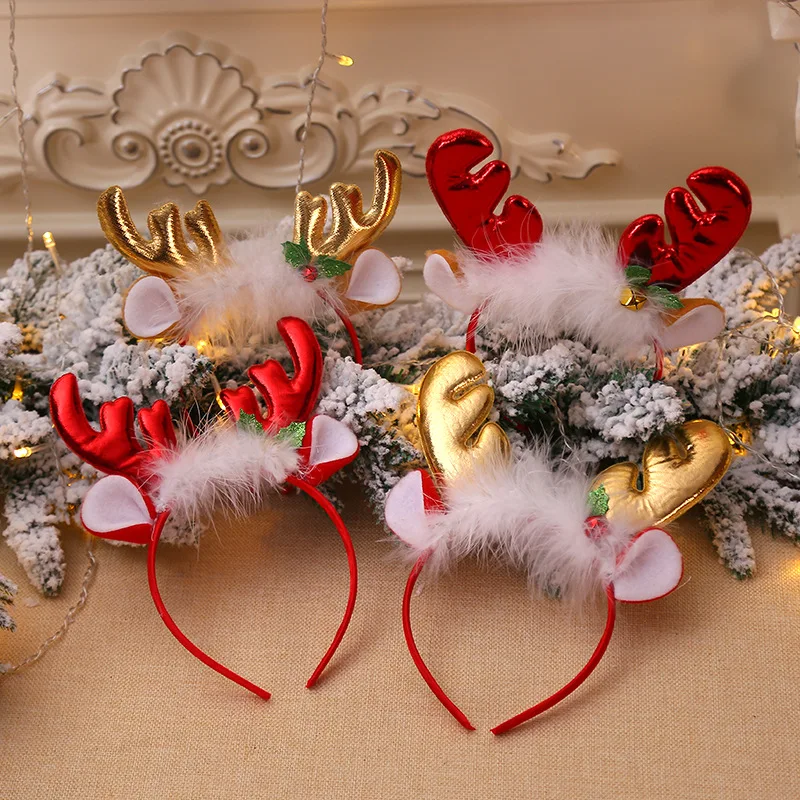 Fashion Christmas Red Bows Hea – Reindeer Antlers Headband recenzja i cena
